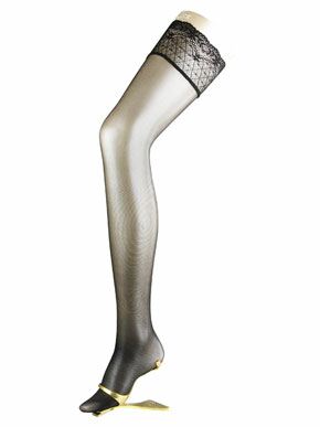 Ladies 1 Pair Falke Seidenglatt 15 Denier Transparent Shining Stockings With French Lace 33% OFF Ant