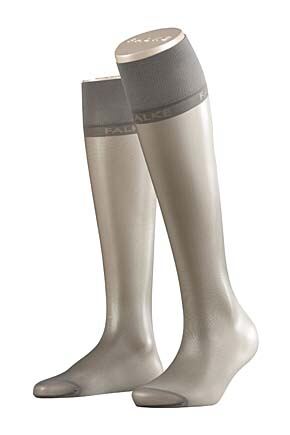 Ladies 1 Pair Falke Seidenglatt 15 Denier Transparent Shining Knee Highs With Sensitive Top In 10 Co