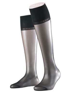 Ladies 1 Pair Falke Pure Matt 20 Knee Highs With Sensitive Top In 6 Colours Marine 2.5-5