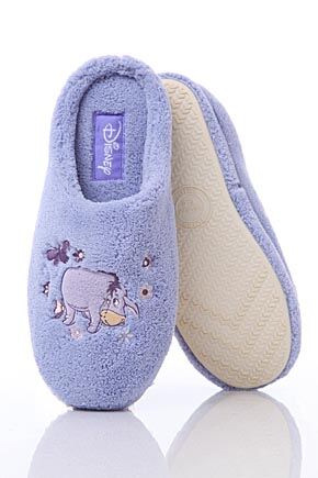 Ladies 1 Pair Totes Eeyore Embroidered Terry Mule Style Slippers 25% OFF Pink L