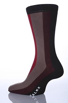 Mens 1 Pair Falke Vertical Stripe Socks 50% OFF