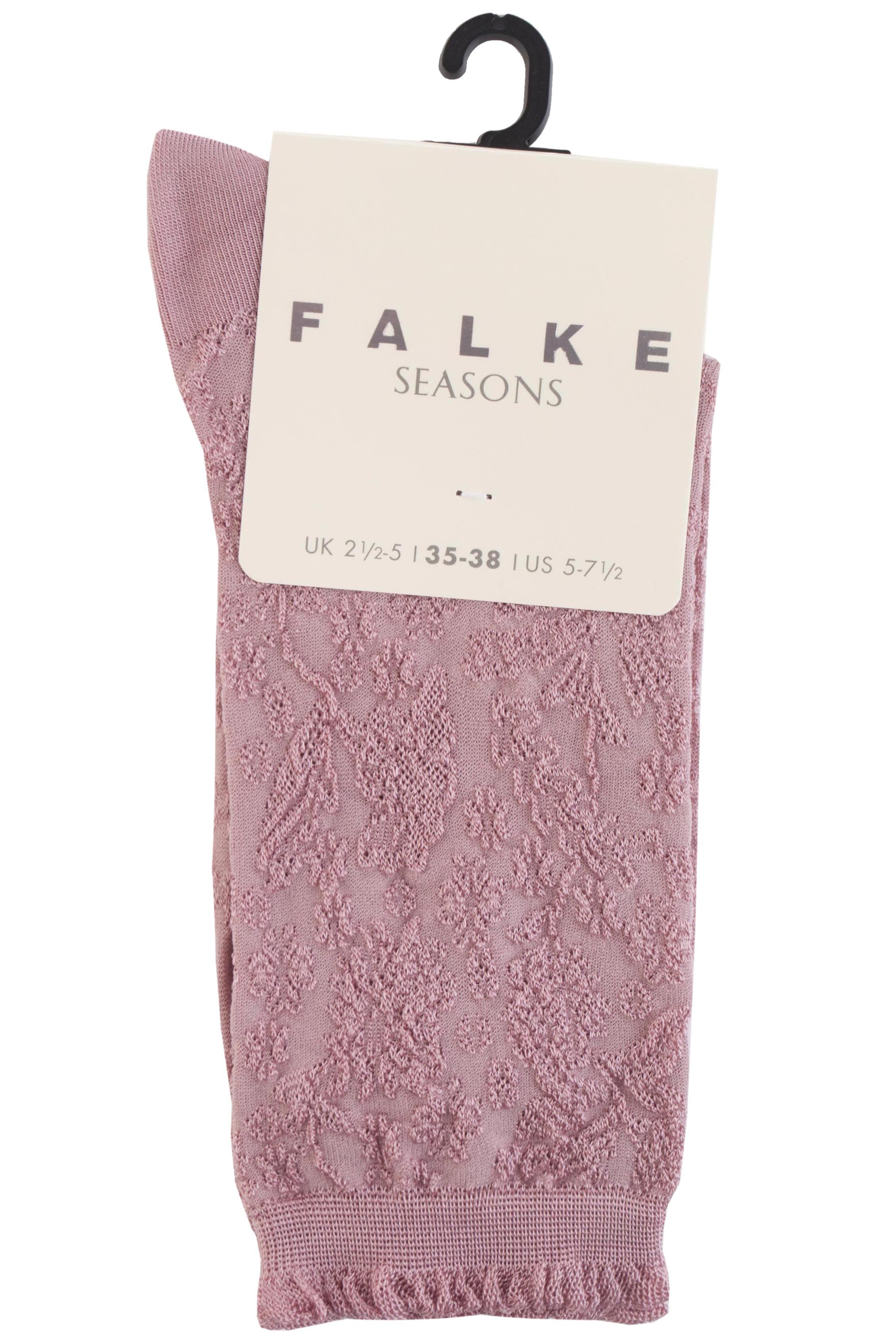 Ladies 1 Pair Falke Floral Raised Embellished Socks In 4 Colours Pink