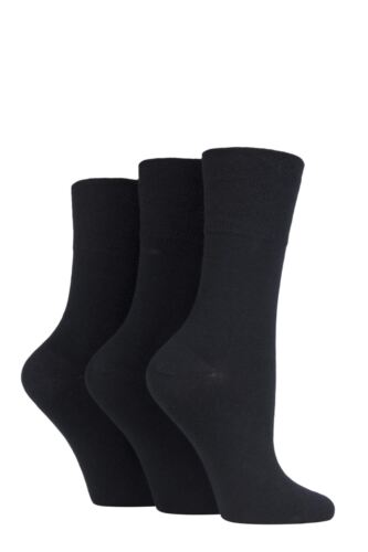 Women's 3 Pair IOMI FootNurse Gentle Grip Diabetic Socks
