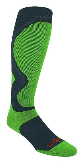Mens 1 Pair Bridgedale Precision Fit Ski Socks For Shin Comfort and Forefoot Warmth In 3 Colours Dove GreyBlack