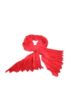 Ladies Fraas Plain Pleated Scarf 25% OFF Chocolate