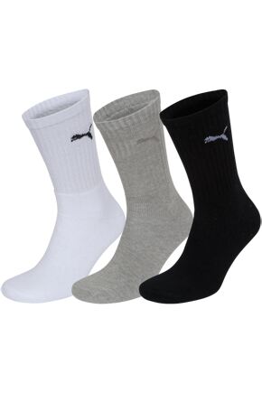 Mens & Ladies 3 Pair Puma Sports Socks In 3 Colours Black 6-8