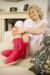 Ladies 1 Pair Aroma Hot Sox Pink With Rose, Neroli & Lavender Essential Oils