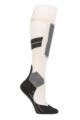 Ladies 1 Pair Falke SK4 Light Volume Wool Ski Socks - Off-White