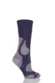 Ladies 1 Pair 1000 Mile 3 Seasons Merino Wool Walking Socks - Purple