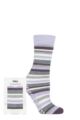 Ladies 1 Pair Totes Originals Slipper Socks - Lilac Stripe