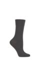 Ladies 1 Pair Falke Sensual Cashmere Marl Socks - Anthracite Melange