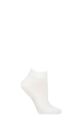 Ladies 1 Pair Falke Sensitive London Gentle Grip Cotton Sneaker Socks - White