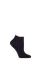 Ladies 1 Pair Falke Sensitive London Gentle Grip Cotton Sneaker Socks - Dark Navy