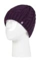 Ladies 1 Pack Heat Holders 4.7 Tog Heatweaver Yarn Hat - Dark Purple