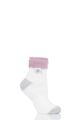 Ladies 1 Pair Heat Holders Sleep Feather Top Socks - Cream