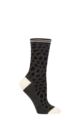 Ladies 1 Pair Charnos Bamboo Cheetah Print Socks - Grey