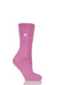 Ladies 1 Pair SOCKSHOP Heat Holders 2.3 TOG Plain Thermal Slipper Socks - Candy