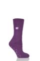 Ladies 1 Pair SOCKSHOP Heat Holders 2.3 TOG Plain Thermal Slipper Socks - Violet
