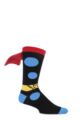 Mens 1 Pair SOCKSHOP Marvel Thor Cape Cotton Socks - Multi Coloured