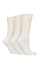 Ladies 3 Pair SOCKSHOP IOMI FootNurse Diabetic Slipper Socks - White
