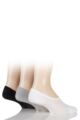 Mens 3 Pair Pringle Greenlock Shoe Liners - Black / White / Grey