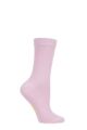 Ladies 1 Pair SOCKSHOP Colour Burst Bamboo Socks with Smooth Toe Seams - Pretty In Pink