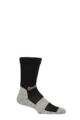 Mens and Ladies 1 Pair Reebok Technical Wool Rich Crew Technical Trekking Socks - Black / Grey