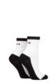 Ladies 2 Pair Elle Sports Cushioned Ankle Socks - White / Black