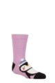 Kids 1 Pair Thought Billie Animal Recycled Polyester Fluffy Socks - Lavender Purple
