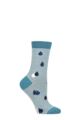Ladies 1 Pair Thought Juliette Raindrop Bamboo and Organic Cotton Socks - River Blue