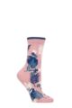 Ladies 1 Pair Thought Palm Leaf Bamboo and Organic Cotton Socks - Blush Pink