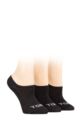 Ladies 3 Pair SOCKSHOP TORE 100% Recycled Plain Cotton High Cut Ped Socks - Black
