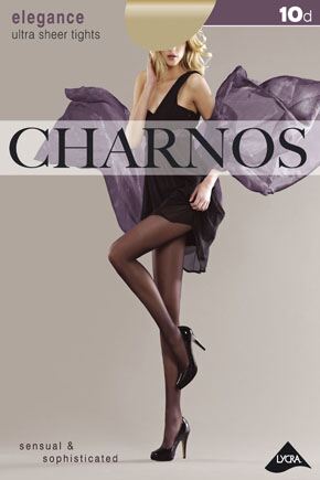 Ladies 1 Pair Charnos 10 Denier Elegance Sheer Tights In 5 Colours Dark Tan L