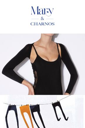 Ladies 1 Pair Mary & Charnos Opaque Armery Sculptwear For Arms Black SM