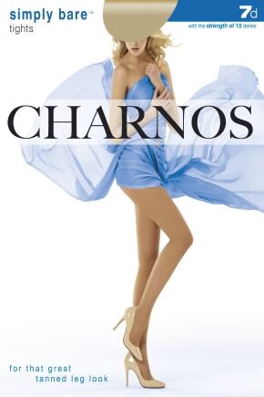 Ladies 1 Pair Charnos 7 Denier Simply Bare Tights In 4 Colours Natural Tan XL