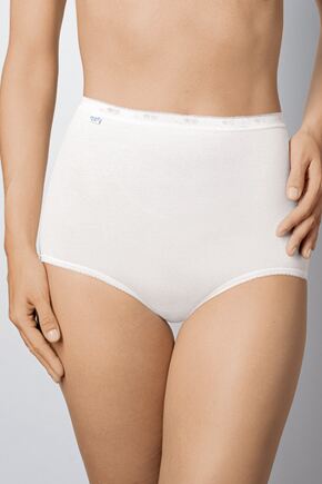 Ladies 4 Pair Sloggi Basic Maxi Briefs In 2 Colours White 32