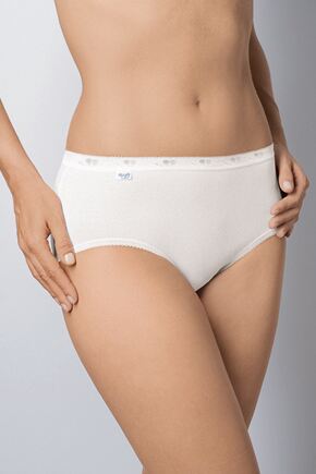 Ladies 4 Pair Sloggi Basic Midi Briefs In 2 Colours White 18