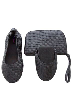 Ladies 1 Pair Tipsy Feet Weave Foldable Shoes In 2 Colours