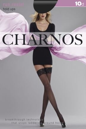 Ladies 1 Pair Charnos 10 Denier Run Resist Hold Ups In 4 Colours Black L