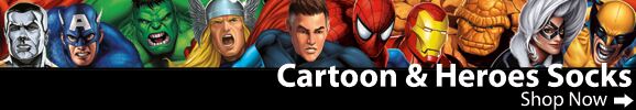 Cartoon & Heroes Socks at SockShop