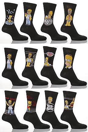 Mens 3 Pairs TM The Simpsons Socks