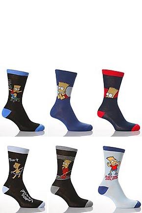 Boys 4 Pairs TM The Simpsons Socks