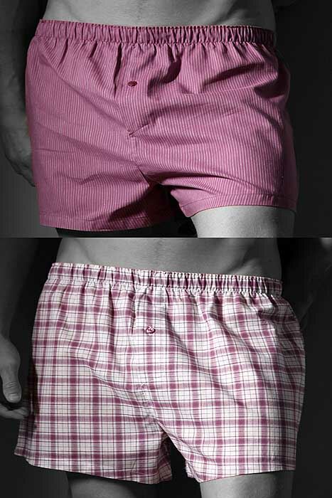Mens 2 Pair Farah Easycare Woven Pink & White Check Boxer Shorts Pink - White M