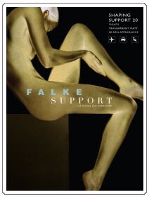 Ladies 1 Pair Falke Shaping Support 20 Transparent Tights For Stomach, Waist, Hips And Bottom 25% OF