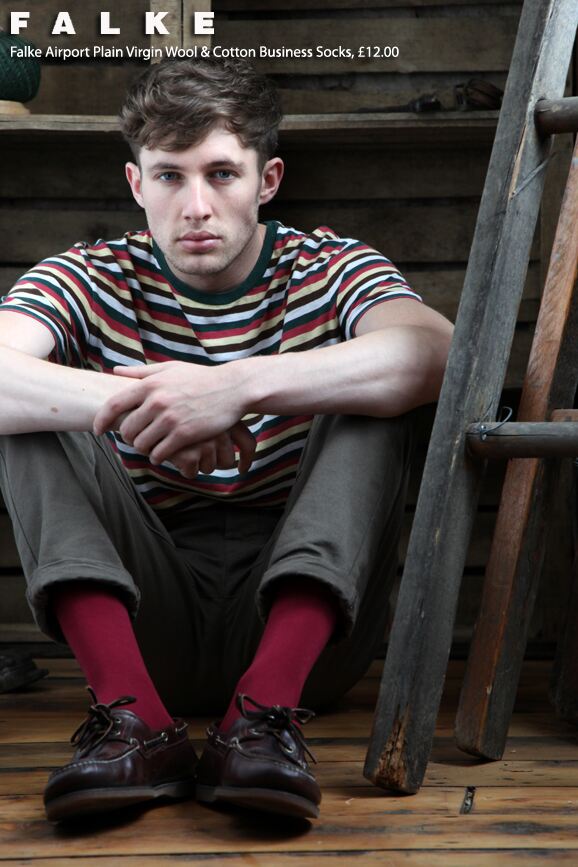 Falke Airport Plain Virgin Wool & Cotton Business Socks >