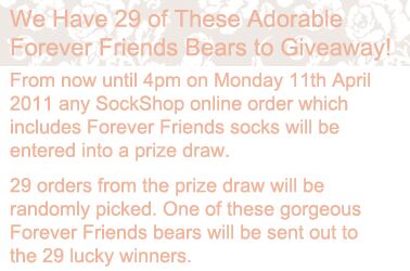 Shop For Forever Friends Socks at SockShop & You Might Win A Forever Friends Bear!