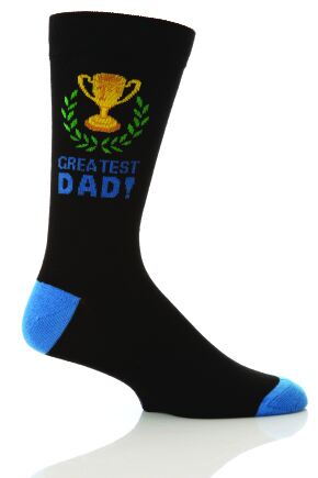 Mens 1 Pair SockShop Fathers Gift Novelty Socks In Gift Box - GREATEST DAD!