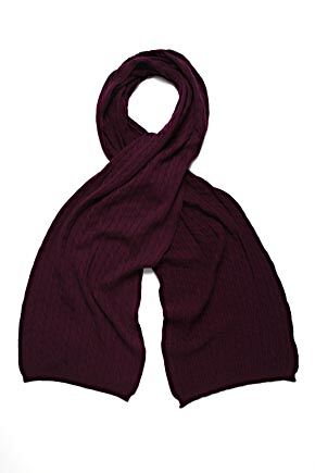 Ladies John Smedley Amery Cable Knit 100% Merino Wool Scarf In 4 Colours Nocturne