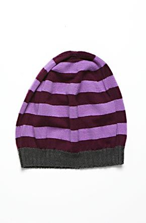 Ladies John Smedley Fancy 100% Merino Wool Stripe Hat In 3 Colours Midnight