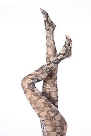 Ladies 1 Pair Silky Native Tattoo Tights 33% OFF